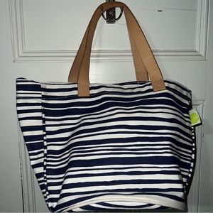 See Design blue/white stripe canvas bag. Excellent condition